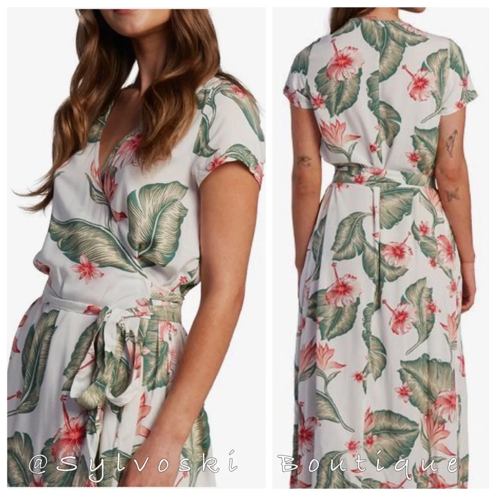 🔥ROXY Summer On Top Short Sleeve Dress NWT - Picture 1 of 5
